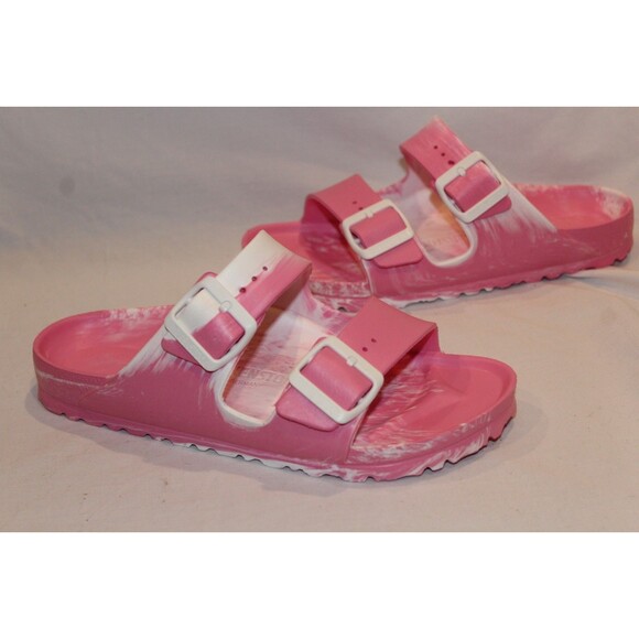 Birkenstock Women Arizona Essentials EVA Sandals PINK WHITE EU 37 US 6-6.5 - Picture 5 of 6